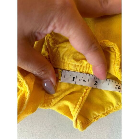 Vintage Diesel Industry Yellow Low Rise Micro Shorts Women’s Sz 8 Y2K Festival - Picture 6 of 10